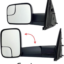 Spieg Towing Mirror For Dodge Ram 1500 2500 2002 - 2009 Power Heated Extendable 5 PIN (Driver Side) (Driver Side)