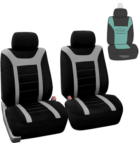 FH Group FB068102 Premium 3D Air Mesh Seat Covers (Black) Front Set with Gift - Universal Fit for Cars, Trucks & SUVs