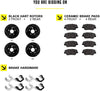 Full Kit Black Hart Drilled Slotted Brake Rotors and Brake Pads BHCC.63076.02