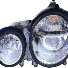 Depo 340-1118PXAS Chrome Headlight Assembly Projector for Mercedes Benz E Class