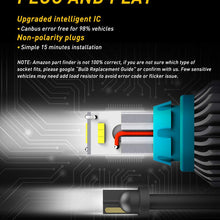 AUXITO Error Free 912 921 T15 LED Bulbs 2000 Lumens Bright CSP 9-SMD Plug and Play for Backup Reverse Lights, 6500K White (Pack of 2)