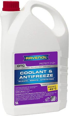 RAVENOL J4D2001-1 OTC C12+ Coolant Antifreeze Premix (G12 Plus) (5 Liter)