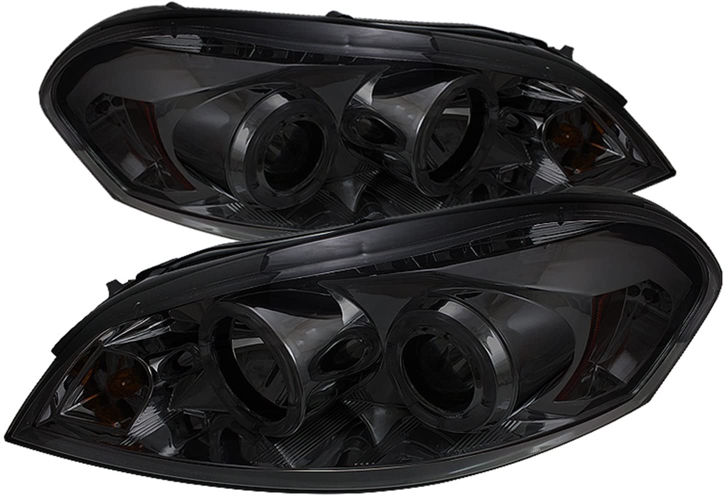 Spyder 5078308 Chevy Impala 06-13 / Chevy Monte Carlo 06-07 - Projector Headlights - LED Halo - LED (Replaceable LEDs) - Black Smoke - High H1 (Included) - Low H1 (Included)