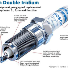 Bosch 9602 Double Iridium Spark Plug, Up to 4X Longer Life (Pack of 1)