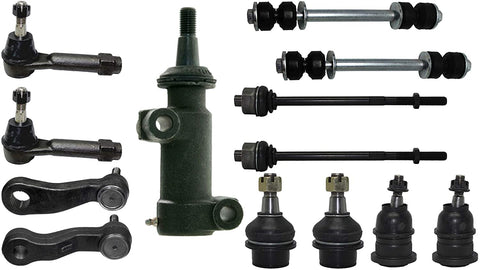 Detroit Axle - 13pc Front Tie Rods Ball Joint Sway Bars Pitman Idler Arm for 99-07 GMC Sierra 1500 - [00-06 Yukon/XL 1500] - 99-07 Chevy Silverado 1500-00-05 Suburban 1500 - [02-06 Avalanche 1500]