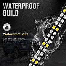 AMBOTHER 60-Inch Tailgate Light Bar Double Row Waterproof Light Strip Running Turn Signal Brake Reverse Tail Lights 5050 LEDs No Drill Install for Pickup Trucks Trailer Car