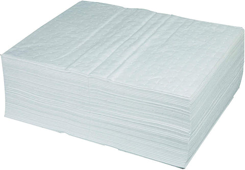 Aain(R) LT011 White Absorbing Heavy Weight Oil-Only Absorbent Mat Pad, Heavy Weight Polypropylene Absorbent Pad, 20