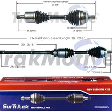 SurTrack Pair Set of 2 Front CV Axle Shafts For Volvo S60 V70 AWD Turbocharged