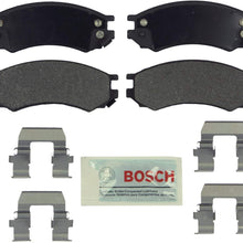 Bosch BE728H Blue Disc Brake Pad Set with Hardware for Select 1997-02 Saturn SC1, SC2, SL, SL1, SL2, SW1, and SW2 Vehicles - FRONT