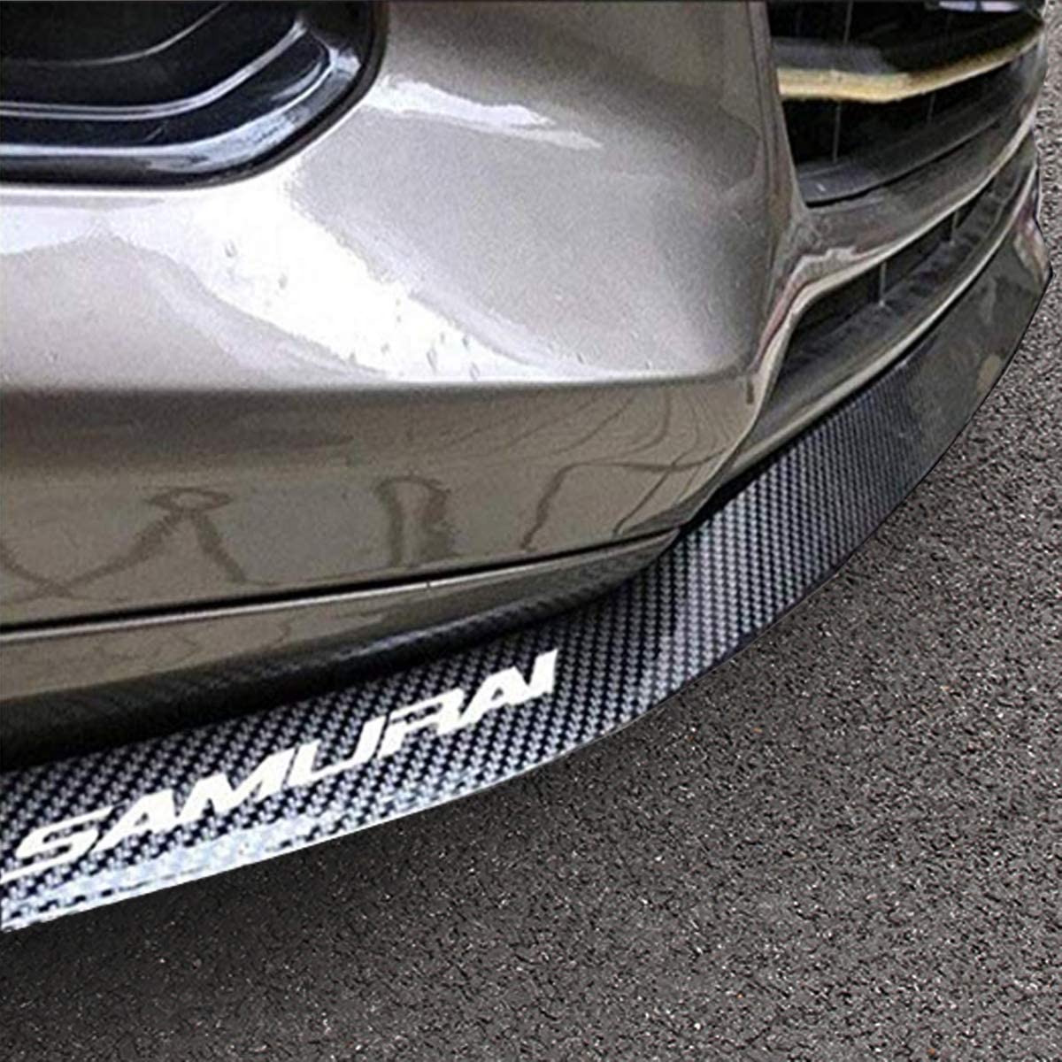 Front Lip ,HengJia Auto Parts 2.5m/8.2ft Car carbon fiber front lip,Front Bumper Lip ,Carbon Lip ,Side Skirt, front lip spoiler 100% waterproof protection(Carbon black) (black)