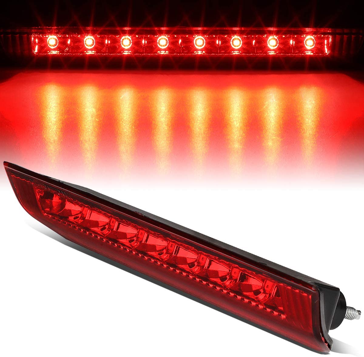 Red Housing Full LED Third 3rd Tail Brake Light Lamp Replacement for Nissan Rogue 14-19