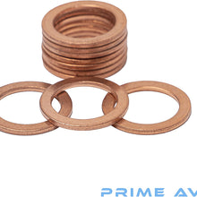 Prime Ave OEM Copper Oil Drain Plug Washer Gaskets Compatible/Replacement for Mercedes Part#: 007603-014106 (Pack of 10)