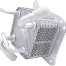 JRL 21606-3JX2C 4-Port Engine Oil Cooler fit for 2012-2017 Versa 1.6L & 2014-2017 Note 1.6L CVT Transmission Trans-axle Heat Exchanger Solves Overheating CVT Problem