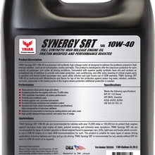 Triax Synergy SRT 10W-40 Full Synthetic High Mileage | SN Plus API Licensed | Moly & Boron Friction Modified | 15,000 Miles or 2 Years (1 Gal)