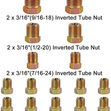 Muhize 25 Ft. of 3/16 Brake Line Tubing Kit - Flexible Copper Tube Roll 25 ft 3/16" (Includes 16 Fittings)