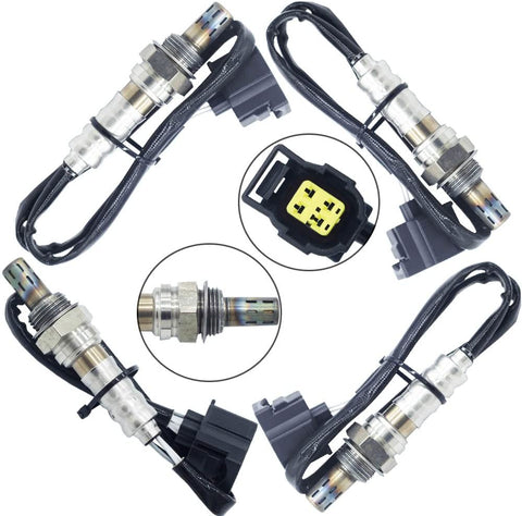 Sangyue Oxygen Sensor 02 O2 for Jeep Grand Cherokee 2001-2003 4.0L Upstream + Downstream 4PCS
