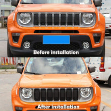 RT-TCZ Front Grill Grille Inserts for Jeep Renegade 2019 2020 ABS Grill Guard Cover Trim Black 7PCs