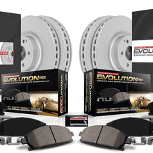 Power Stop CRK4101 Coated Brake Rotor & Ceramic Brake Pads- front & rear
