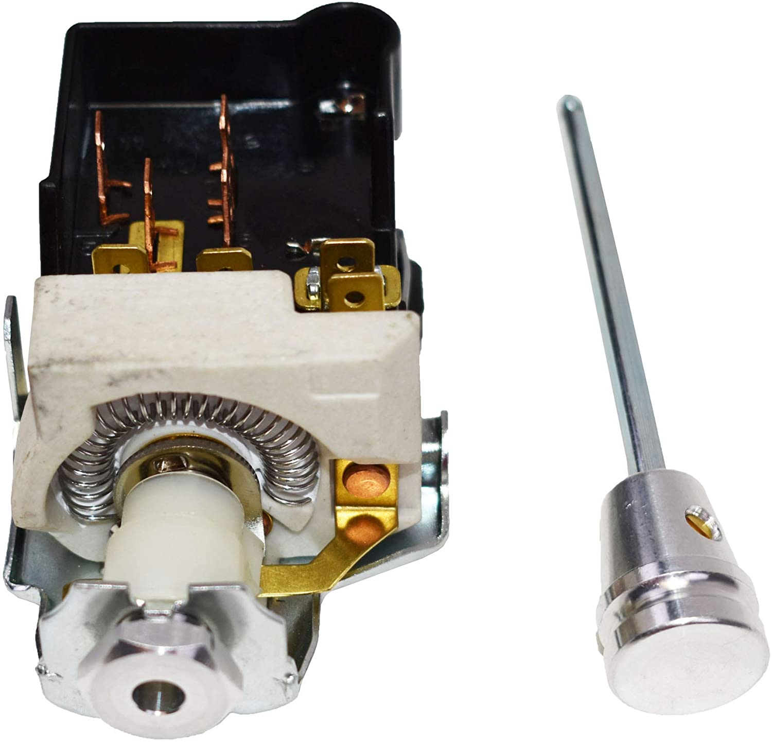 A-Team Performance Headlight Switch Dash Dimmer Billet Aluminum Compatible with Chevy GM Street Rod Truck