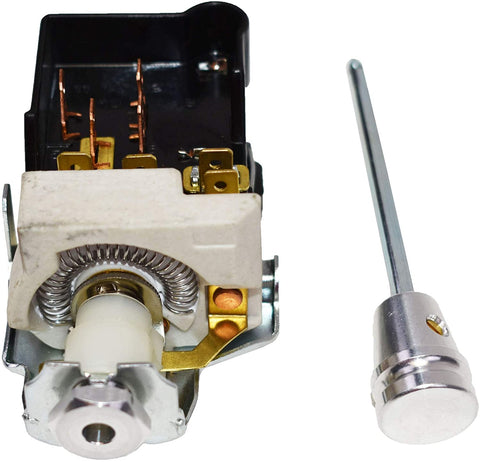 A-Team Performance Headlight Switch Dash Dimmer Billet Aluminum Compatible with Chevy GM Street Rod Truck