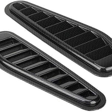 Car Air Flow Intake Cover, Car Air Flow Intake Decorative Scoop Bonnet Vent Hood Cover Universal Carbon Fiber Style Auto Car Dec Hood Scoop