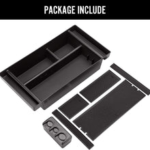 Center Console Organizer for 2019 Chevy Silverado 1500 / GMC Sierra 1500 and 2020 Chevy Silverado/GMC Sierra 1500/2500 HD/3500 HD ABS Tray Armrest Secondary Storage (Full Console w/Bucket Seats ONLY)