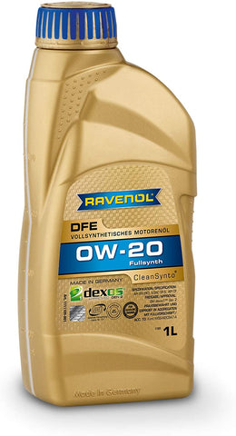 RAVENOL J1A1577-001 DFE 0W-20 Fully Synthetic Motor Oil (1 Liter)