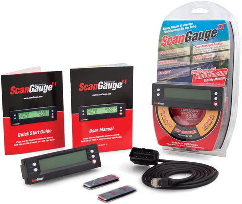 ScanGauge - SG2 II Ultra Compact 3-in-1 Automotive Computer with Customizable Real-Time Fuel Economy Digital Gauges