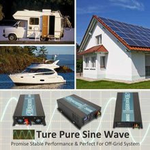 WZRELB High Efficiency 2500W Continuous Power 5KW Surge 12V DC Pure Sine Wave Inverter
