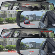 ZENAN Rear View Mirror, 17.7" Interior Blind Spot Mirror, Clip on Wide Angle Rear View Mirror for car, 450mm Panoramic Rearview Mirror, Universal Convex Rearview Mirror