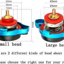 Mrcartool 1.3BAR Car Radiator Cap Cover with Temperature Gauge 0-200 ℃ Meter Industrial Aluminum (1.3BAR, Large Head)