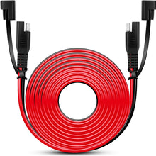 Nilight 50037R 12FT Cable DC Extension Cord 16AWG 2 Pin Wire Harness with 12V-24V Quick Connect/Disconnect SAE Connector with Dust Cap, 2 Years Warranty