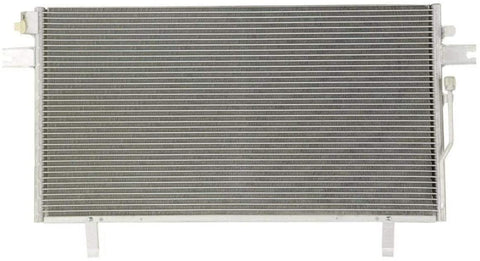VioletLisa All Aluminum Air Condition Condenser 1 Row Compatible with 1998-2000 QX4 3.3L 1998-2000 Pathfinder 3.3L V6 Without Oil Cooler