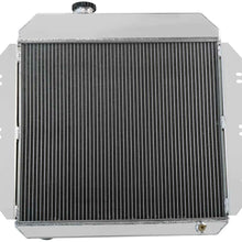 ALLOYWORKS 4 Row All Aluminum Radiator+Shroud Fan+Relay For 1960-1962 Chevy Apache Pickup Trucks GMC AT/MT