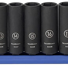 GEARWRENCH 10 Pc. 1/2" Drive 6 Point Deep Universal Impact SAE Socket Set - 84943N, Black