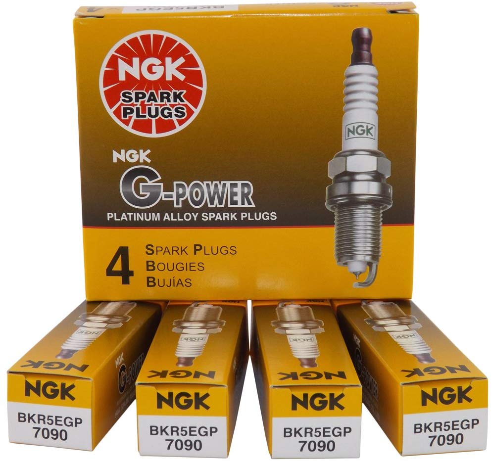 NGK 7090 BKR5EGP G-Power Spark Plug, Pack of 4