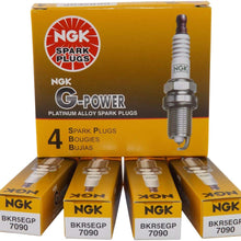 NGK 7090 BKR5EGP G-Power Spark Plug, Pack of 4