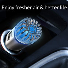 ZERLA Car Air Purifier, Car Air Freshener and 2-in-1 Ionic Air Purifier / 4.8A Metal Dual USB Ports - Remove Dust, Pollen, Smoke and Bad Odors