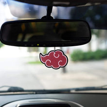 Naruto Akatsuki Red Rain Cloud Symbol Hanging Car Air Freshener | Features A Double-Sided Print of The Menacing Red Cloud Symbol | Vanilla Scented