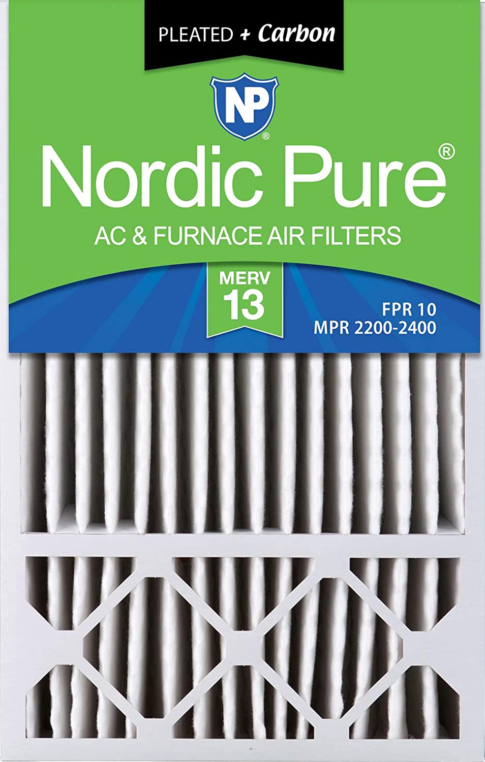 Nordic Pure 16x25x5 MERV 13 Plus Carbon Honeywell AC Furnace Air Filter 1 Pack