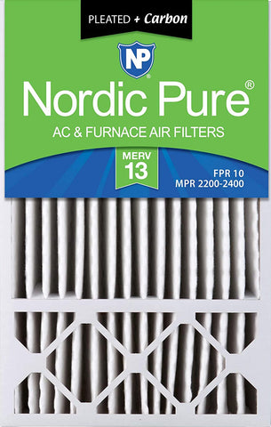 Nordic Pure 16x25x5 MERV 13 Plus Carbon Honeywell AC Furnace Air Filter 1 Pack