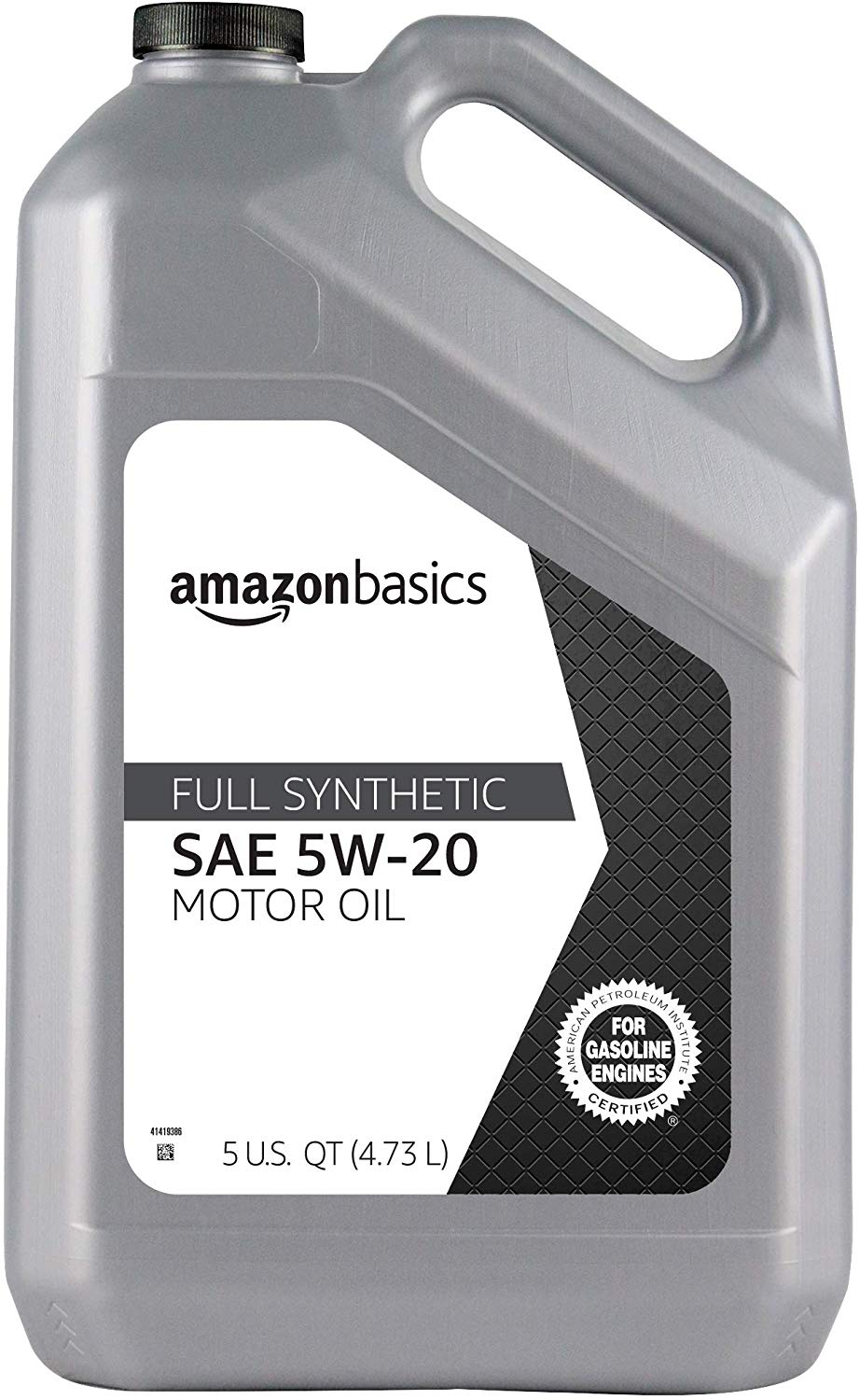 AmazonBasics Full Synthetic Motor Oil, SN Plus, 5W-20, 5 Quart