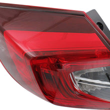 Tail Light Assembly Compatible with 2016-2018 Honda Civic Outer Sedan Driver Side