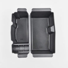 XBEEK Black Center Console Organizer Tray for Jeep Wrangler JL and 2020 Jeep Gladiator JT Accessories, Armrest Storage Box with Rubber Mats