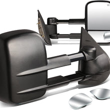 Replacement for Silverado/Sierra HD Chrome Heated Power Extendable Towing Side+Corner Blind Spot Mirror