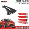 Black Aluminum Roof Top Bar Cross Bars Cargo Rack - Luggage, Ski, Kayak Carrier | 165 LBS / 75 KG Load Capacity - Set 2 Pcs | Fits Chevrolet Trax 2013-2021