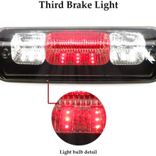 Sanzitop Fit for 2004-2008 Ford F-150, 2007-2010 Ford Explorer Sport Trac, 2006-2008 Lincoln Mark LT Rear High Mount 3rd Third Brake Light Cargo Lamp (Chrome Housing Smoke Lens)