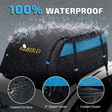 KING BIRD 100% Waterproof Roof Cargo Carrier Bag with Non-Slip Mat, 20 Cubic Feet Aerodynamic Car Top Carrier Fit All Vehicles with/Without Rack