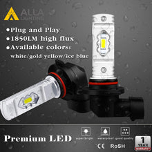 Alla Lighting H10 LED Fog Light Bulb, 9145 9140 9040 9045 ETI 56-SMD 3800 Lumens Extremely Super Bright Cars Trucks 9145 CANBUS LED Lights, 6000K Xenon White