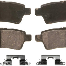 Wagner QuickStop ZD1101 Ceramic Disc Pad Set Includes Pad Installation Hardware, Rear